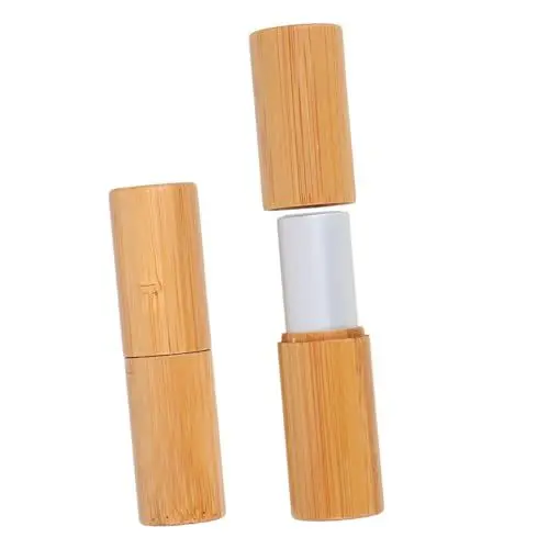 Produktbild: Healvian 3 Sätze Lippenstiftrohr Aus Bambus Lipgloss Behälter Leere Rohre Tragbare Lippenstifttube Lippenbalsam-tuben Leer Lippenstift-subröhren Leere Lipgloss-tuben Light Brown 2 Stück * 3