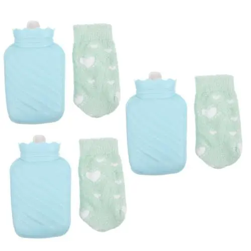 Produktbild: Healvian 3 Sätze Wärmflasche Beutel Mit Heißem Wasser Bett Warme Wassertasche Beutel Für Heißwasserkompressen Wärmbeutel Elektrisch Niedlich Warmwasserbeutel Baby Acryl