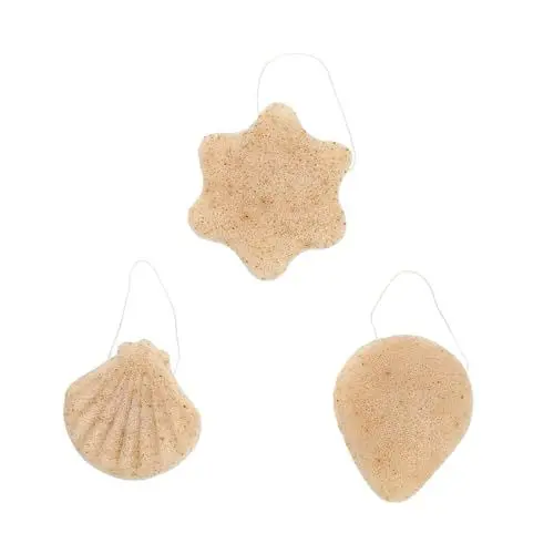 Produktbild: Healvian 3 Stücke Natürliche Gesicht Pinsel Peeling Pads Tiefe Reinigung Beige Wiederverwendbare Gesichts