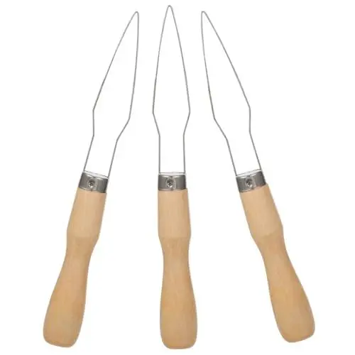 Produktbild: Healvian Griffiger Knopfhaken – Knopfhilfe – Werkzeug Zum Schnellen Aufknöpfen – Aus Edelstahl Und Holzgriff