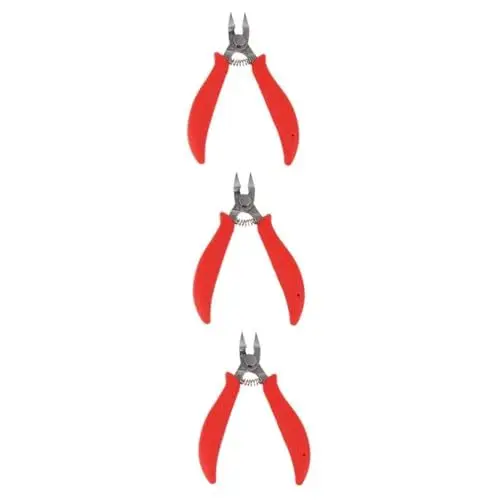 Produktbild: Healvian 3st Nagelzange Professionelle Nagelknipser Nagelpflegegerät Aus Edelstahl Nagelknipser-kit Hautzange Nagelknipser Für Nagelhaut Nagelwerkzeug Schneidemaschine Rot Rostfreier Stahl
