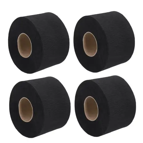Produktbild: Healvian 4 Rollen Haarschnitt Nackenband Haarzubehör Nackenstreifen Zum Haareschneiden Nackenband Für Salon Friseur Nackenschutz Nackenband Zum Haare Schneiden Friseur Halsband Black Papier