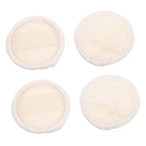 Produktbild: Healvian 4 Stück Gesichtspeeling-luffa-pads Wiederverwendbar Für Eine Gründliche Reinigung Und Erweichung Der Haut