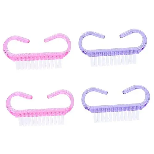 Produktbild: Healvian Ergonomischer Handbürsten-nagelreiniger 4 Bunte Nagelbürsten-set Zum Schrubben Und Reinigen Der Nägel