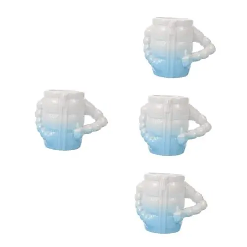 Produktbild: Healvian 4 Stück Schüssel zum Aufschäumen von Rasierschaum Rasierschale rasierschaum schale Werkzeug Rasieren Rasierbecher aus Keramik Mann Rasierzubehör Haushalt Lieferungen Wasserbecher