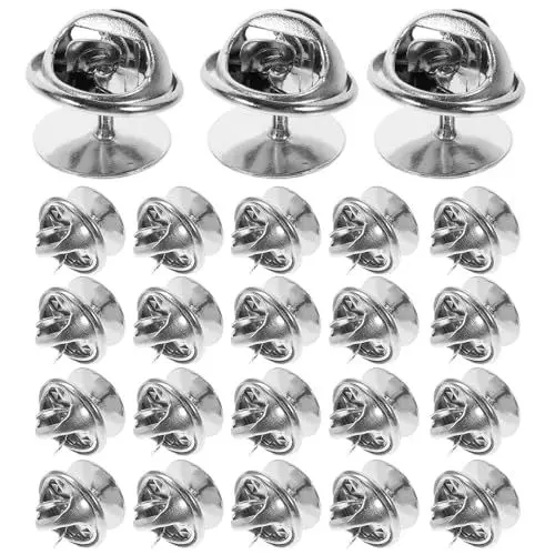 Produktbild: Healvian 50 Paar Anstecker Pins Anstecknadeln Pins Anstecker Schmetterlingskupplung Krawattennadelbänder 10 mm Blanko Stiftrücken Anstecknadeln Pins für DIY, Krawatten, Jacken, Hüte