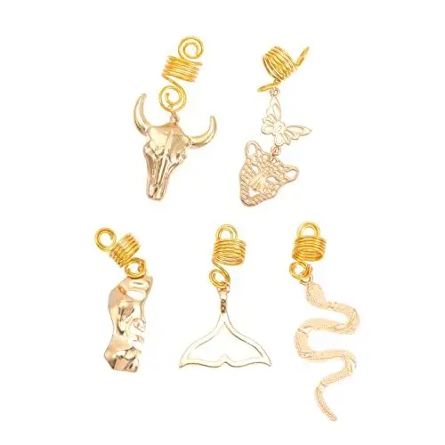 Produktbild: Healvian Einzigartiger Helix-piercingschmuck Spirale Dreadlock-ringe Metallhaar für Zöpfe
