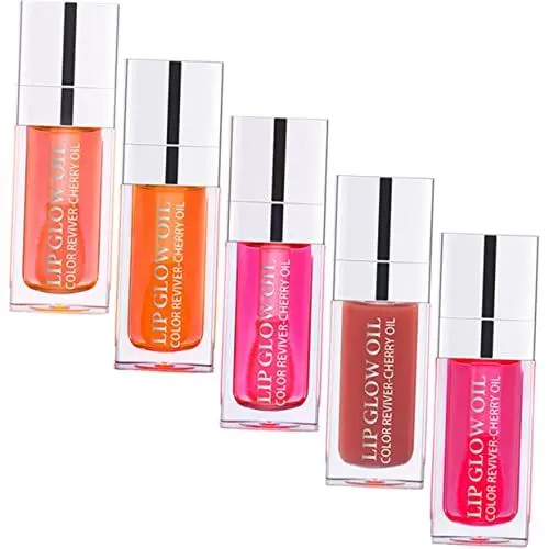 Produktbild: Healvian 5st Lipgloss Feuchtigkeitsspendender Lippenbalsam Lippenpflegezubehör Feuchtigkeitsspendende Lippentönung Feuchtigkeitsspendende Lippenstifte Klares Lippenöl Lippenöle Bienenwachs