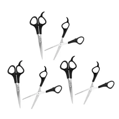 Produktbild: Healvian Haarscheren-set 6-teilig Haarschneideschere Zähne Gerade Klingen Haar-styling-tools