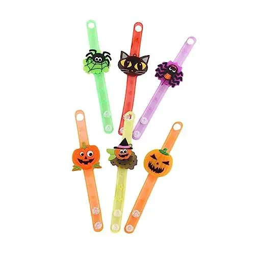 Produktbild: Healvian 6stücke Halloween- Armbänder Kreative Leuchtende Handgelenk-armbänder Für Mädchen Party-dekoration Zufällige Designs Spaß Für Fest