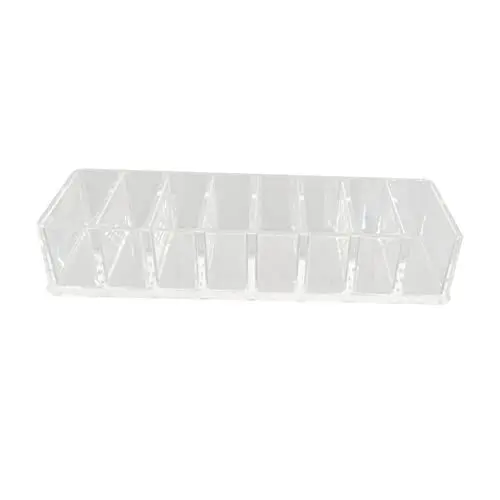 Produktbild: Healvian 8gitter Acryl-make-up-kosmetik-organizer-halter Mit Fächern Transparente Aufbewahrungsbox Für Lippenstift Lipgloss Und Mehr Geeignet Für Badezimmerschrank Und Schreibtisch