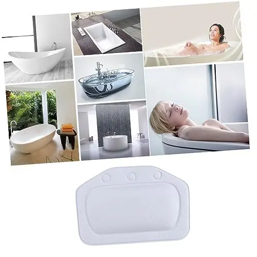 Produktbild: Healvian Kissen Badewannenkissen Badewannenkissen Für Badewanne Mit Cups Bequeme Kopfstütze Stabiles Badewannenkissen Leicht
