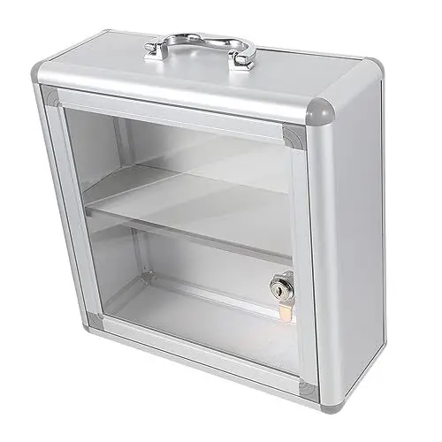 Produktbild: Healvian Box Wandbehang Medizinkoffer Schrank Mit Schlüssel Medizingeräte Gemeinschaftszubehör Haushalts Verschlusskoffer Gemeinschafts Verschlusskoffer Tragbarer Medizinkoffer