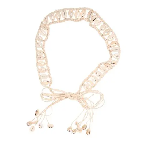Produktbild: Healvian Damen Taillengürtel Aus Naturmaterialien Modischer Shell-design-gürtel Für Kleider Hosen Und Röcke Perfekter Accessoire Für Stilvolle Frauen