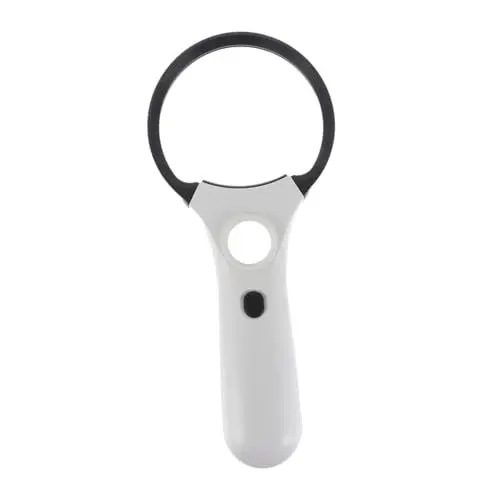 Produktbild: Healvian Leselupe Lesevergrößerung Tragbare Beleuchtete Lupe Lupen Lupe Mit Licht Tragbare Lupe Leichte Lupe Vergrößerungsspiegel Multifunktionslupe Abnehmbare Lupe Led-Lupe Black Glaslinse