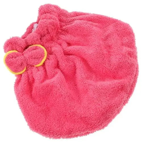 Produktbild: Healvian Schnell Trocknende Kappe Saugfähige Haarkappe Haartrockenhaube Haarbürste Mit Pailletten Elastische Dusche Haartrocknungskappe Aus Mikrofaser Haarduschhaube Mikrofasertuch Rosy