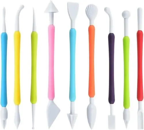 Produktbild: Heanvmyss 9PCS Cake Sculpting Tools,Kuchenmodellierwerkzeuge,Multifunktionales Ton Werkzeug Modellierung Werkzeuge für Backen,Skulptur,Dekorieren von Kuchen,Herstellen Fudge