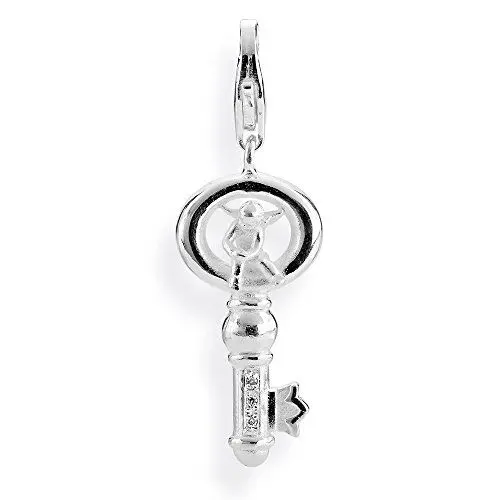 Produktbild: Heartbreaker Damen-Charm 925 Sterling Silber Zirkonia weiß Key to my Heart HB MX 015