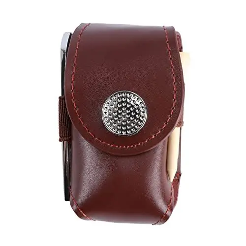 Produktbild: HEASOME Golf-Teebeutel-Beutel Golfballetui Ballhalter-Beutel Leder-Golfbeutel-Beutelhalter Lederarmschienen Golfer-Hilfswerkzeug T-Beutel-Halterung Werkzeuge Für Rasen Braune