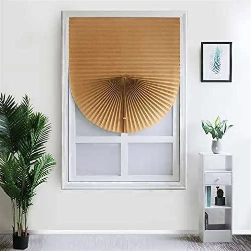 Produktbild: Heavyoff Faltjalousie Plissee Faltrollo Ohne Bohren mit Selbstklebend Thermo-Plissee Blickdicht für Fenster und Tür Sichtschutz und Sonnenschutz 60x150cm/23.6