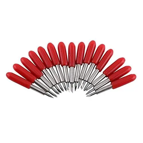 Produktbild: 15Pcs 45 Grad Plotter Cutter, Power Rotary Tool Parts & Zubehör Blades Blades Red Cover Cemented Carbide Roland GCC Cutter Cutting Plotter Blade