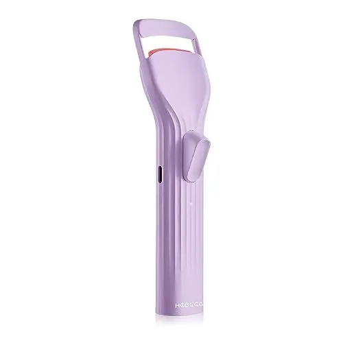 Produktbild: HEBECA Beheizte Wimpernzange Elektrische Wimpernzange mit Innovativem Heizsilikonpad für Angehobene Wimpern 24 Stunden Kein Kneifen Schnell Wiederaufladbarer 600mAh Akku Violett (Violett)