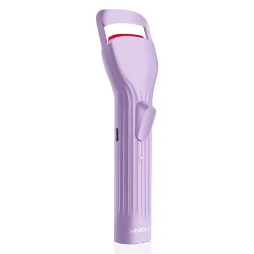 Produktbild: HEBECA Beheizte Wimpernzange Elektrische Wimpernzange mit Innovativem Heizsilikonpad für Angehobene Wimpern 24 Stunden Kein Kneifen Schnell Wiederaufladbarer 600mAh Akku Violett (Violett Farbe)