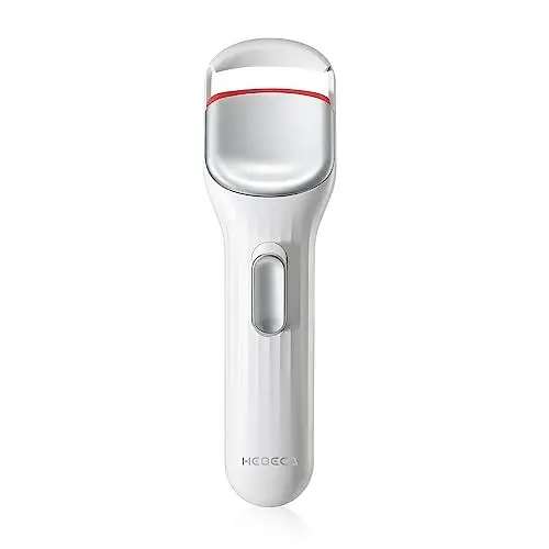 Produktbild: HEBECA Wimpernzange Beheizbar Pro - Beheizte Wimpernzange mit 65.0 °C / 75.0 °C - Elektrische Wimpernzange mit lebensmittelechtem Silikonpad und wiederaufladbarem 600-mAh-Akku (Perlweiß)
