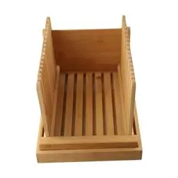 Produktbild: HEBEOT Brotschneidemaschine aus Holz, verstellbar, faltbar, Schneidebrett für Küche, 32 x 21,2 x 19,5 cm (horizontal)