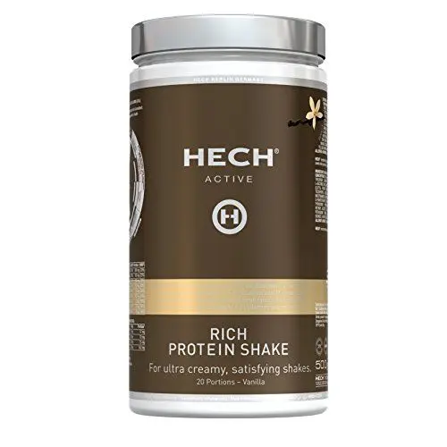 Produktbild: HECH Active Rich Protein Shake | 500g Protein Pulver | Kasein Milch Proteine | Vanille | Eiweißpulver zum nachhaltigen Muskelaufbau | Cremiges Geschmackserlebnis mit echten Vanilleschoten