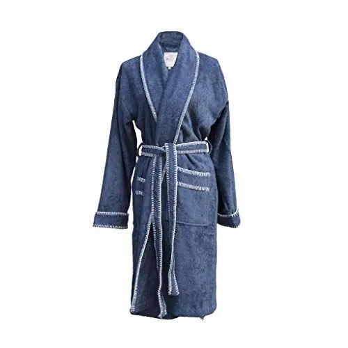 Produktbild: Heckett Lane Bademantel 60% Baumwolle 40% Bambus Viscose Bamboo M Jeans Blue