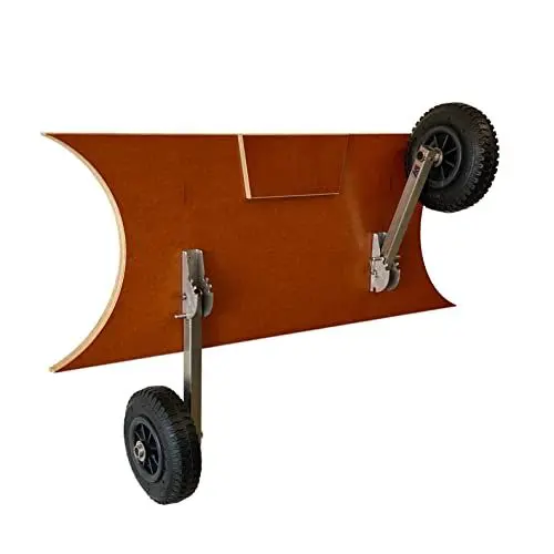 Produktbild: Heckräder Slipräder Schlauchbooträder Transporträder Edelstahl Schlauchboot (29cm lang, Reifen 22cm)