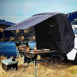 Produktbild: Schleuder Heckzelt Auto Geeignet Für Alle Arten Von SUV-autozelten, Zelte's Mesh Für Mückenschutz, Autobett, Kofferraum Genießen Zelt Camping, Dachzelthaken Einfache Einrichtung In 6 Minuten (L)