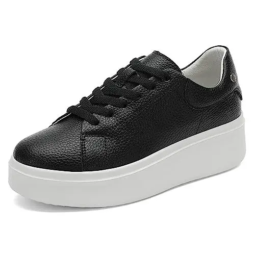 Produktbild: hecodi Damen Halbschuhe Plateauschuhe Schwarz 37