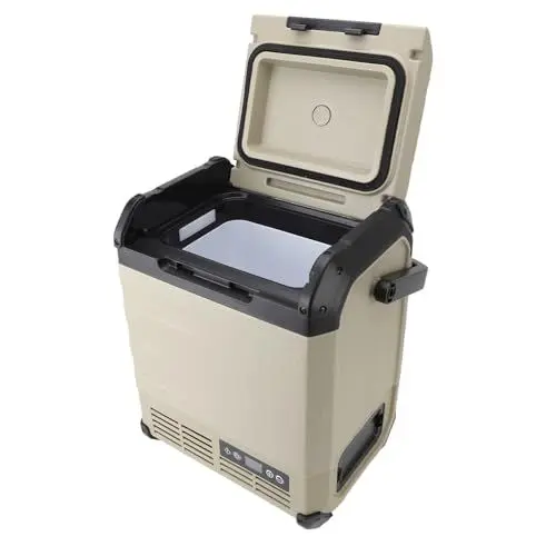 Produktbild: HEEPDD 10L Tragbarer Auto-Kühlschrank, Auto-Gefrierschrank, Multifunktions-Autokühler, Effizienter Tragbarer, Schnell Kühlender Camping-Kühlschrank mit 15600-mAh-Akku, 50 W (EU-Stecker)