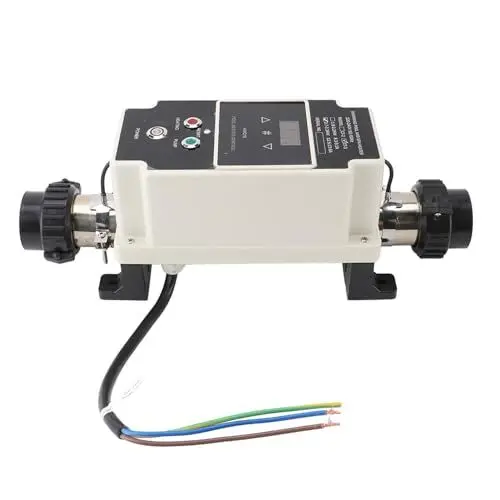 Produktbild: HEEPDD 2,7 Bis 3,3 KW Poolheizung, Warmwasserbereiter, Thermostat, Edelstahl, Elektrischer Schwimmbad-Warmwasserbereiter, Thermostat mit Digitalanzeige für,