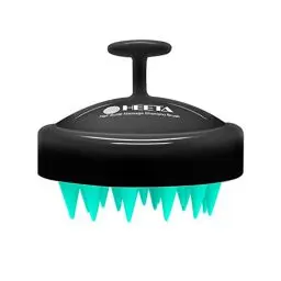 Produktbild: HEETA Kopfhaut Massagebürste für Nasses und Trockenes Haar Sanft Kopfmassage Bürste, Shampoo Haarbürste mit Weichem Silikonkopf für Peeling und Kopfmassage-Türkis&Schwarz