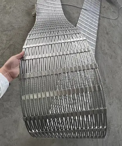 Produktbild: HEFJIAYCIQ 304 Edelstahl Seil Drahtgeflecht, 9cm Löcher - Absturzsicherungsnetz Für Große Höhen, Für Zoo-Käfigzaun, Balkon, Treppe,Silver 3.0mm,1.2x1m