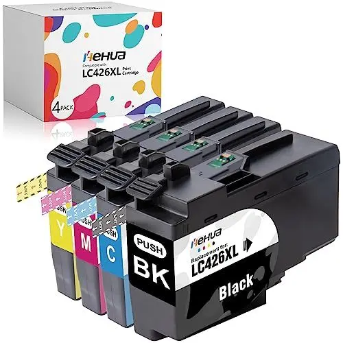 Produktbild: Hehua LC426XL Patronen Multipack Kompatible für Brother LC426XL Druckerpatronen LC426 für Brother MFC-J4340DW MFC-J4335DW MFC-J4540DW MFC-J4340DWE EcoPro Drucker (Schwarz,Cyan, Magenta,Gelb,4-er Pack)