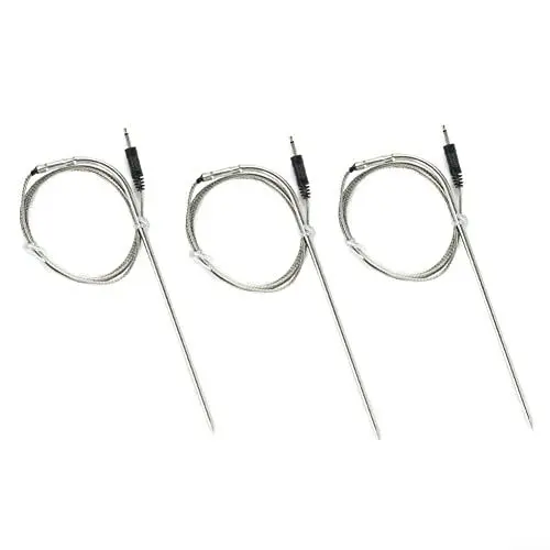 Produktbild: HEIBTENY 3 Stück BBQ Küchenthermometer Sondensensor,Grillthermometer Bratenthermometer Hochwertige Ersatzsonde Sensor Für I*nk-bird BBQ-Thermometer Fleischthermometer(DC3.5-Schnittstelle)