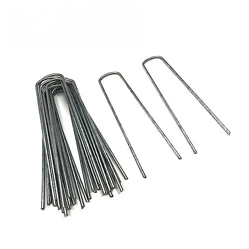 Produktbild: HEIBTENY 60 Stück Erdanker Unkrautvlies, Heringe Erdnägel Stabil 150Mm X 40Mm Ø 2.5mm Befestigungsanker Bodenanker Für Unkrautvlies, Gartenvlies, Zaun & Camping Zelt Heringe