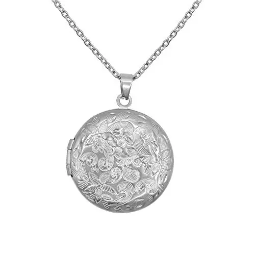 Produktbild: Heideman Halskette Damen Medaillon aus Edelstahl silber farbend Amulett Kette mit Bild