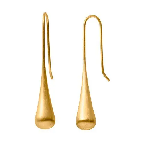 Produktbild: Heideman Ohrringe Sagitta Damen - aus hochwertigem Edelstahl - silber gold rosegold farbend matt - Ohrstecker für Frauen - Ohrhänger Tropfen Form - 4cm lang hängend