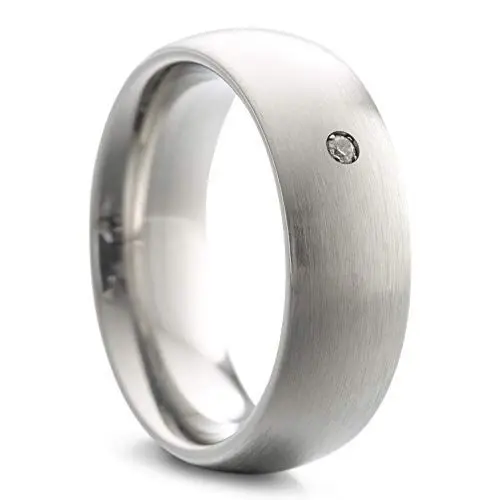 Produktbild: Heideman Ring Damen Paari 7mm aus Edelstahl silber farben matt oder poliert Damenring für Frauen mit Zirkonia Stein weiss im Brillantschliff Crystal Gr.57 hr7031-4-1-57