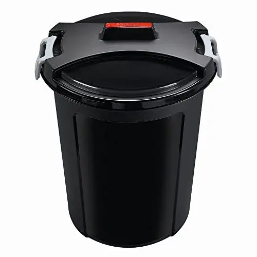 Produktbild: HEIDRUN Universaltonne, Matrix-Tonne, 55 cm Höhe, Ø 48 cm, 46 l, rund, mit Deckel, in schwarz, aus Kunststoff