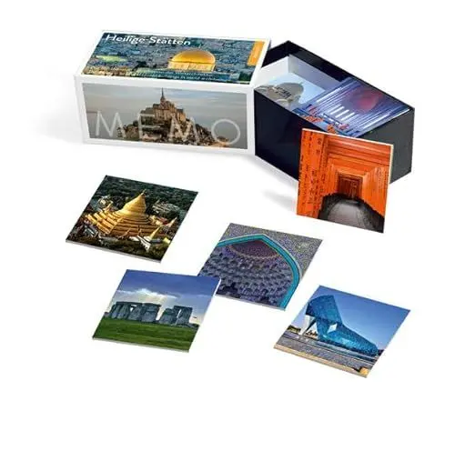 Produktbild: Heilige Stätten. Memo | Places of Worship. Matching Game: Die 36 schönsten Sakralbauten der Weltarchitektur | The 36 Most Beautiful Sacred Buildings in the World