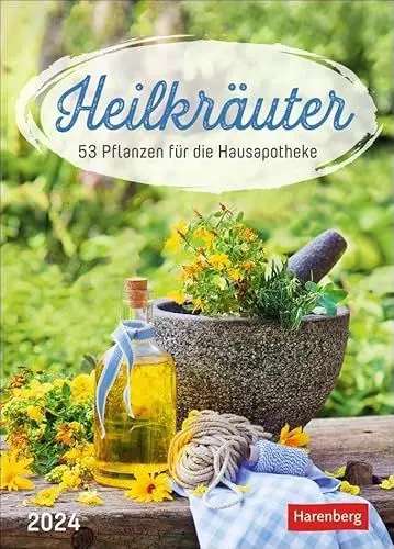 Produktbild: Heilkräuter Wochen-Kalender 2024. Jede Woche Wissenswertes aus der Pflanzenwelt: Naturheilkunde für zu Hause in einem Foto-Wandkalender mit Platz für Notizen: 53 Pflanzen für die Hausapotheke