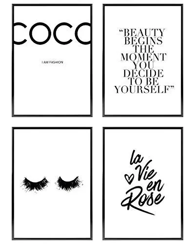 Produktbild: Heimlich – Poster-Set – 4 Stück A4 / 21 x 30 cm – Premium-Poster – ungerahmte Drucke – moderner Stil – Coco