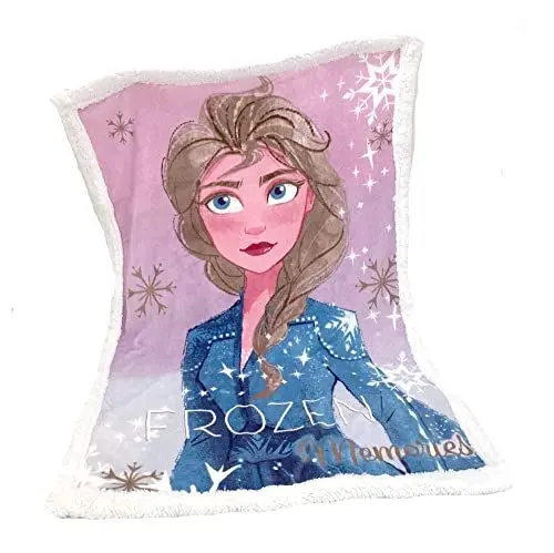 Produktbild: heimtexland Disney Kuscheldecke Kinderdecke Frozen Eiskönigin super weiche Sherpa Plüsch Decke 90x140 cm Rosa Geschenkidee Typ840