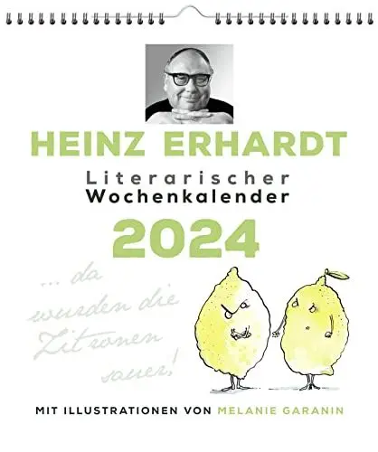 Produktbild: Heinz Erhardt – Literarischer Wochenkalender 2024: Illustrierter Wandkalender mit Gedichten